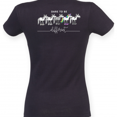 Ladies Feel Good Stretch T Shirt - Dare to be Different Unicorn