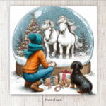 Ponies in a Snowglobe Card